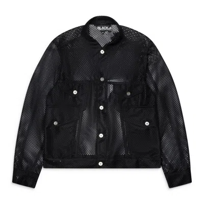 Comme Des Garcons Black Black Mesh Trucker Jacket