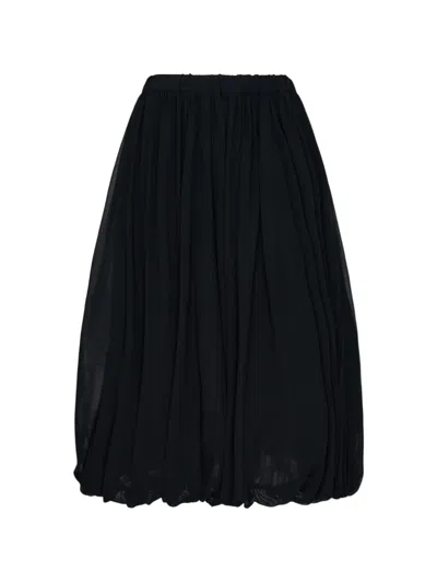 Comme Des Garcons Black Bubble-hem Skirt In Black