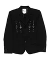 Comme Des Garçons Black Buckled Regular Fit Blazer In Black