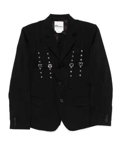 Comme Des Garçons Black Buckled Regular Fit Blazer