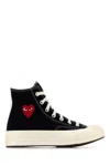 Comme Des Garçons Black Canvas Sneakers In Black