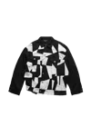 Comme Des Garcons Black Cdg Black Patchwork Twisted Trucker Jacket In Black
