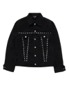 Comme Des Garcons Black Cdg Black Trucker Jacket With Studs Black In Black