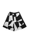 Comme Des Garcons Black Cdg Patchwork Elastic Shorts In Black
