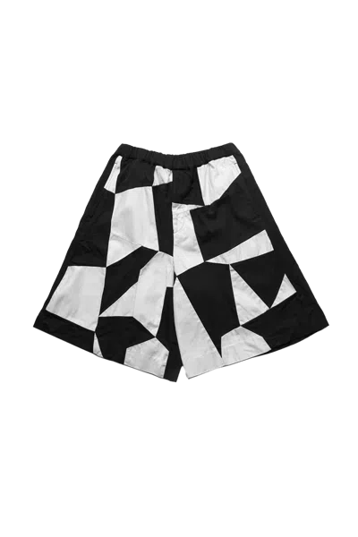 Comme Des Garcons Black Cdg Patchwork Elastic Shorts