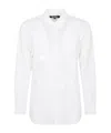 Comme Des Garçons Cotton Shirt Cut-out Long Sleeves In White