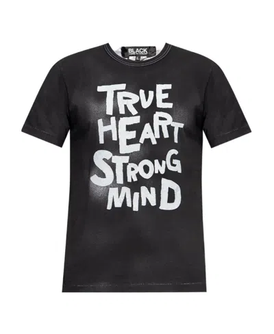 Comme Des Garçons Black Comme Des Garcons Slogan-printed Crewneck T-shirt