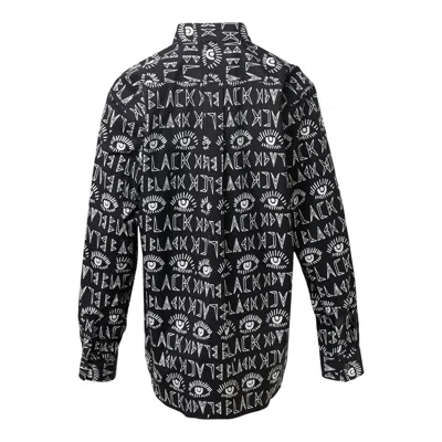 Comme Des Garcons Black Cotton Filip Pagowski Print Long Sleeve Shirt In Gray