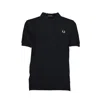 Comme Des Garçons Black Cotton Knit Polo Shirt