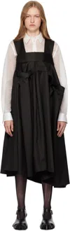 Comme Des Garçons Black Cotton Rayon Dots Midi Dress In 1 Black