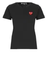Comme Des Garçons Comme Des Garcons Ladies Black Heart Patch T-shirt In Black