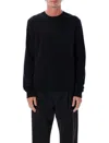 Comme Des Garçons Merino Wool Crewneck Sweater In Black