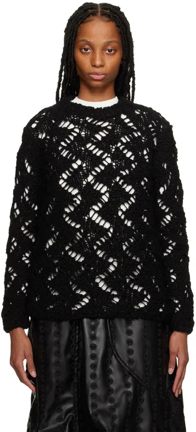 Comme Des Garçons Black Crewneck Sweater In 1 Black