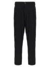 Comme Des Garçons Front Pleated Trousers With Back And Side Pockets In Black