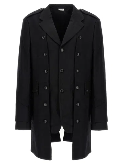 Comme Des Garçons Black Double Layer Blazer Coat