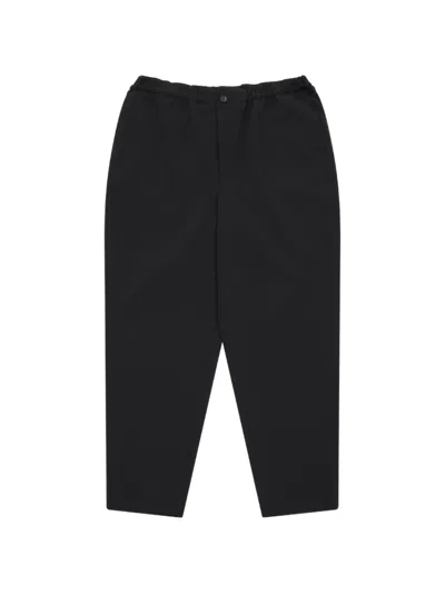 Comme Des Garcons Black Elasticated-waistband Tapered Trousers In Black