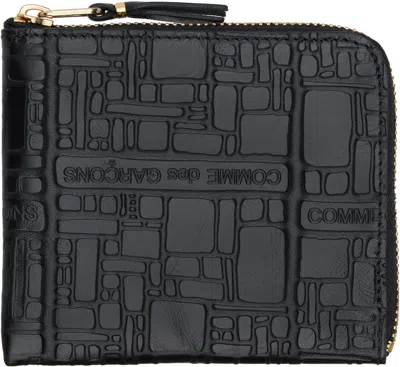 COMME DES GARÇONS BLACK EMBOSSED LOGOTYPE WALLET