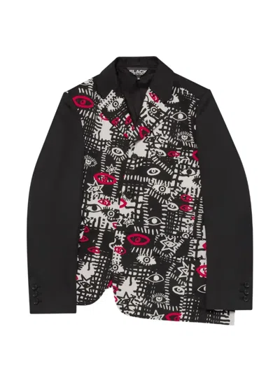 Comme Des Garcons Black Filip Pagowski Graphic-print Blazer In Black