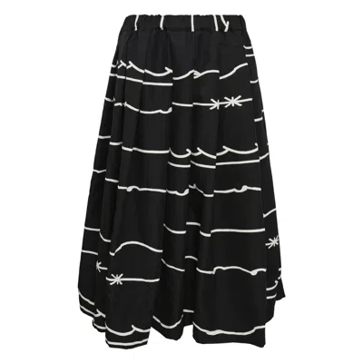Comme Des Garcons Black Filip Pagowski Print Skirt In Black