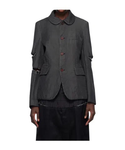 Comme Des Garçons Black Gabardine Blazer