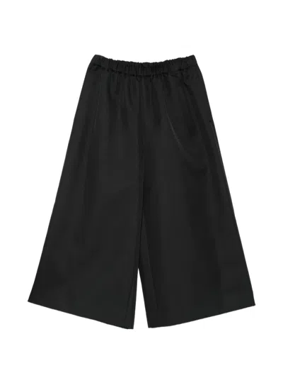 Comme Des Garçons Black Gathered Wide-leg Trousers