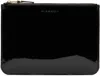 Comme Des Garçons Black Glossy Pouch In Polka Dot Print