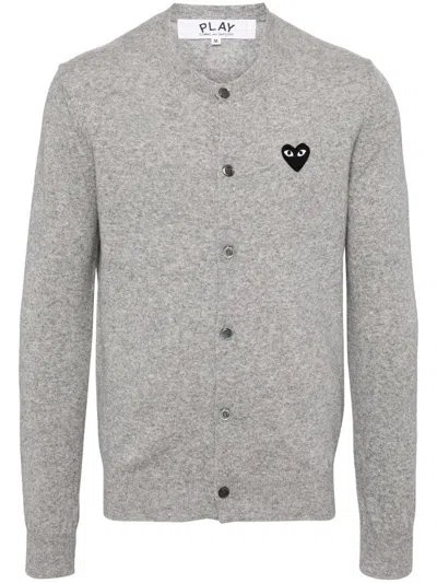 Comme Des Garçons Black Heart Emblem Cardigan In Multi