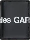 Comme Des Garçons Black Huge Logo Group Wallet In Black