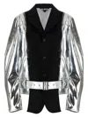 Comme Des Garcons Black Comme Des Garçons Black Laminated Jacket In Silver