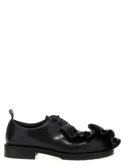 COMME DES GARÇONS HOMME DEUX BLACK LEATHER LACE-UP SHOES