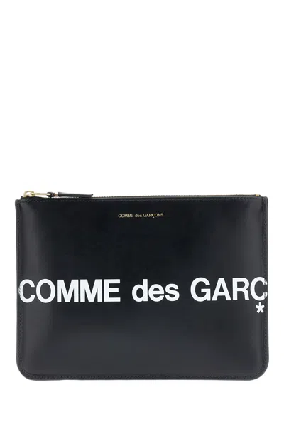 Comme Des Garçons Black Huge Logo Large Pouch