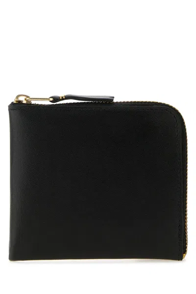 Comme Des Garçons Washed Leather Wallet In Black