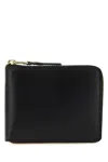 Comme Des Garçons Leather Zip-around Wallet In Black