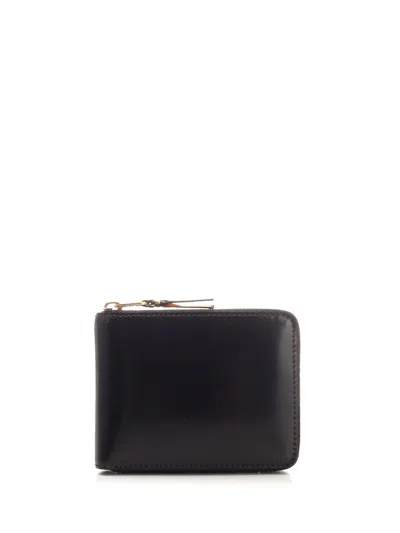 Comme Des Garçons Black Leather Wallet Wallets Gold