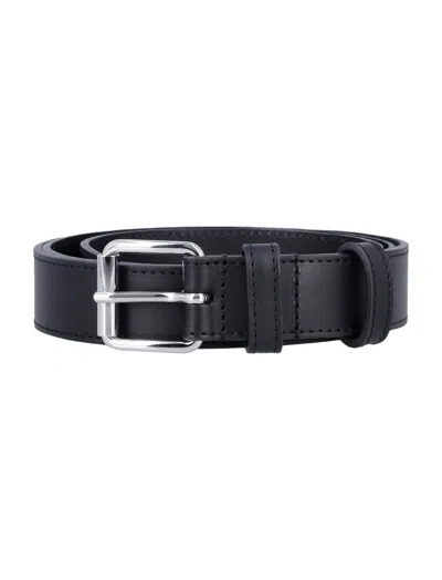 Comme Des Garçons Black Logo Buckle Belt
