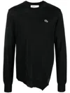 Comme Des Garçons X Lacoste Logo-patch Wool Jumper In Black