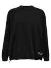 Comme Des Garçons Contrasting Logo Embroidery Cotton Sweater In Black