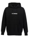 Comme Des Garçons Relaxed-fit Black Hoodie With Front Logo Print In Black