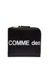 Comme Des Garçons Black Logo Wallet In Black