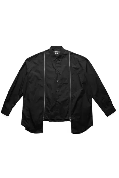 Comme Des Garcons Black Long Sleeve Shirt With Double Zippers