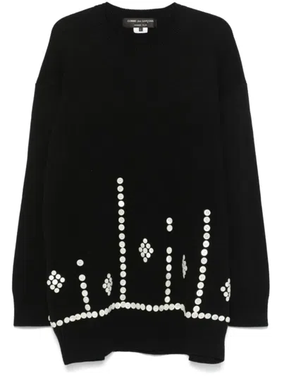 COMME DES GARÇONS COMME DES GARÇONS BLACK LONG SLEEVE T-SHIRT WITH PATTERN