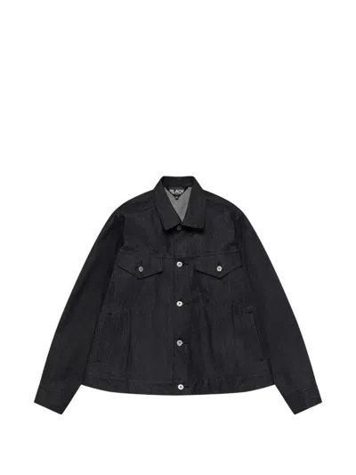 Comme Des Garcons Black Loose-fit Denim Jacket In Blue