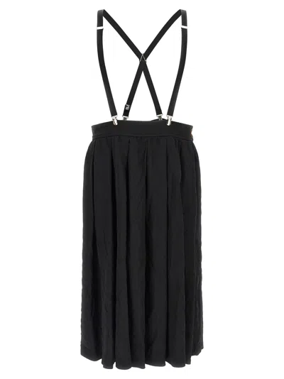Comme Des Garcons Black Suspender Skirt In Black