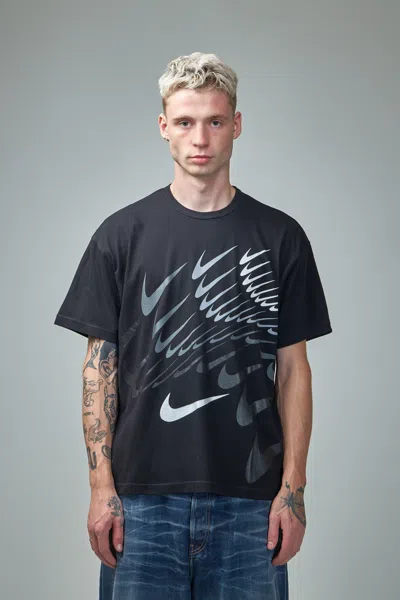 Comme Des Garcons Black Nike Edition Swoosh T-shirt In Black