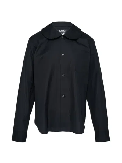 Comme Des Garcons Black Peter Pan Collar Long-sleeve Shirt In Black