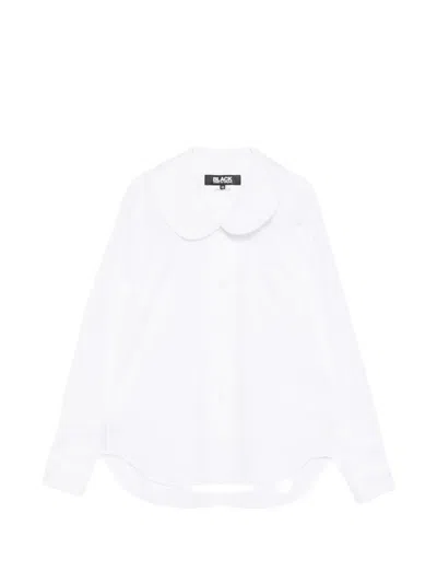 Comme Des Garcons Black Peter Pan Collar Shirt In White