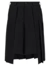 Comme Des Garçons Bermuda Shorts With Pleated Design And Pockets In Black