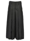 Comme Des Garçons Trousers With Pleated Design And Belt Loops In Black