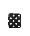 Comme Des Garçons Black Polka Dot Zipper Wallet