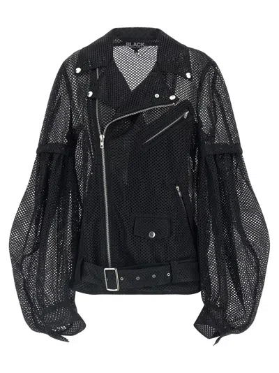 Comme Des Garçons Black Balloon Sleeve Mesh Jacket